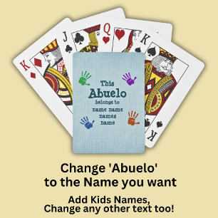 Change ANY Text - This Abuelo Belongs to Playing Cards