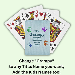 Change ANY Text - This Grampy Belongs to Playing Cards