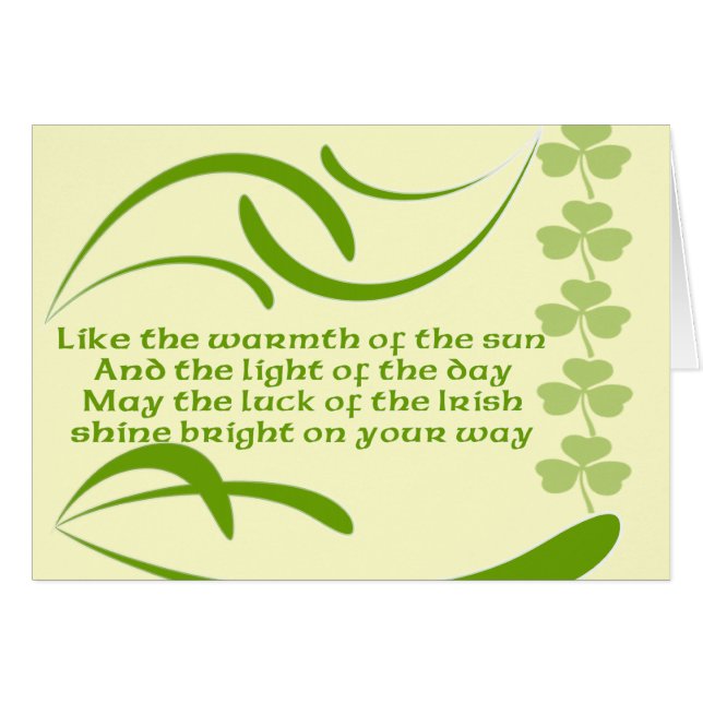Change background colour-Irish Blessing (Front Horizontal)