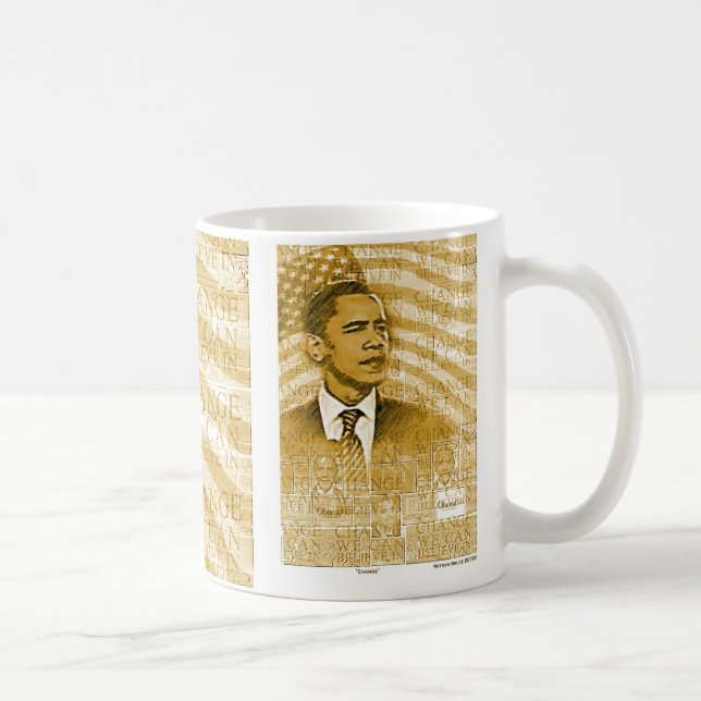 "Change" Barack Obama Gold Mug (Right)