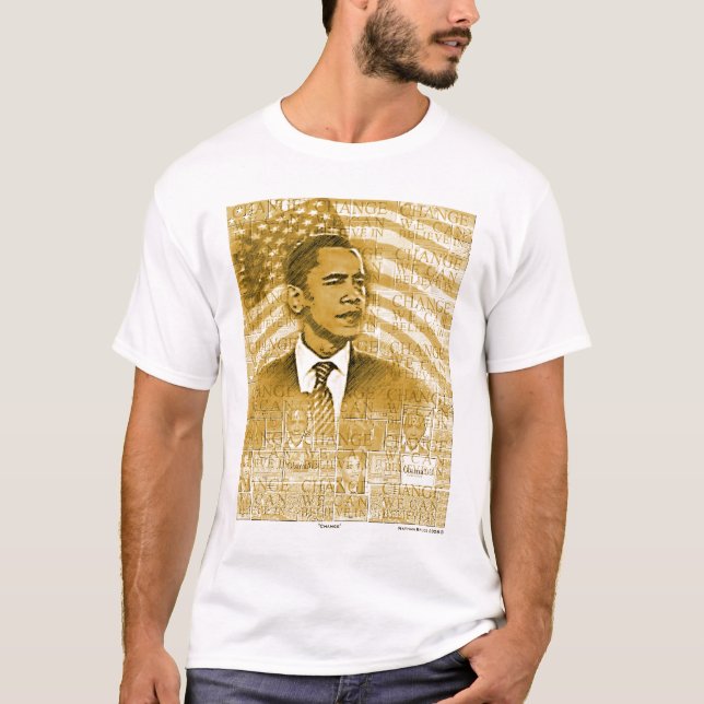 "Change" Barack Obama Gold T-Shirt (Front)