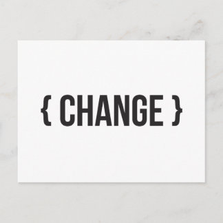Change - Bracketed - Black and White Postcard