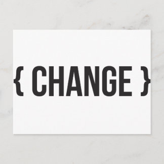 Change - Bracketed - Black and White Postcard