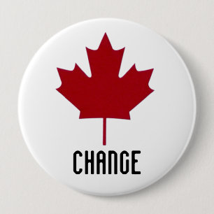 CHANGE Canadian Maple leaf Button