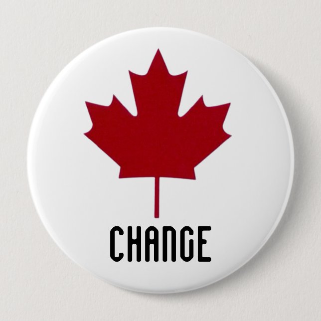 CHANGE Canadian Maple leaf Button (Front)