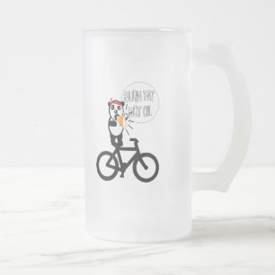Change colour background frosted glass beer mug