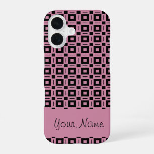 Change Colours! Funky Retro Squares Dots Pattern iPhone 16 Case