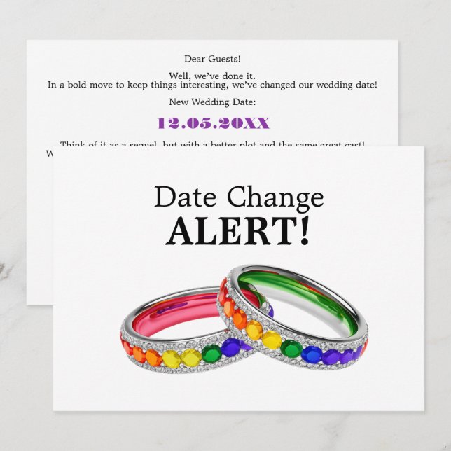 Change Date - 🌈 Intertwined in Pride Save The Date (Front/Back)