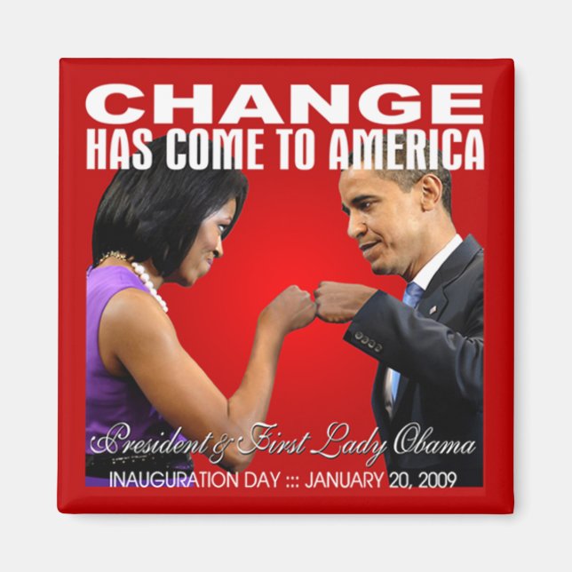 Change - Fist Bump Magnet (red) (Front)