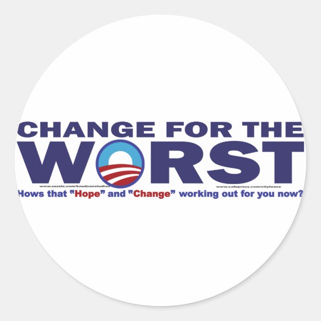 cHANGE-FOR-THE-wORST Classic Round Sticker (Front)