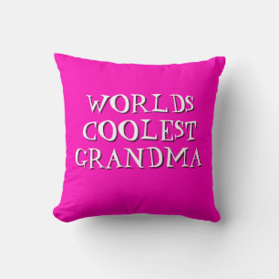 Change Grandmother Name Text World Coolest Grandma Cushion