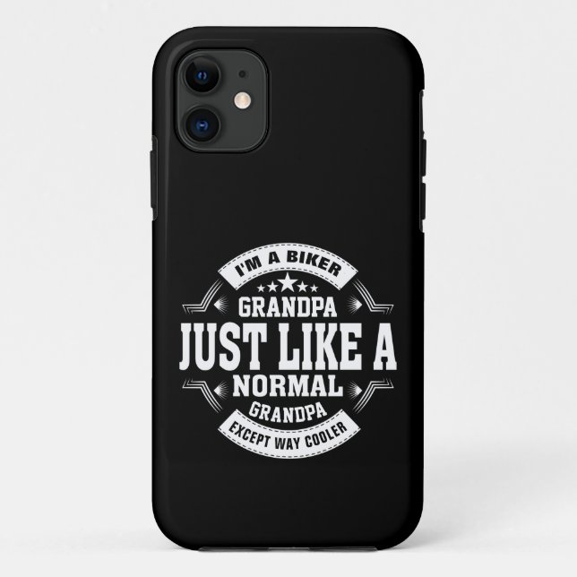 Change Grandpa Name, & some text Biker Grandfather Case-Mate iPhone Case (Back)