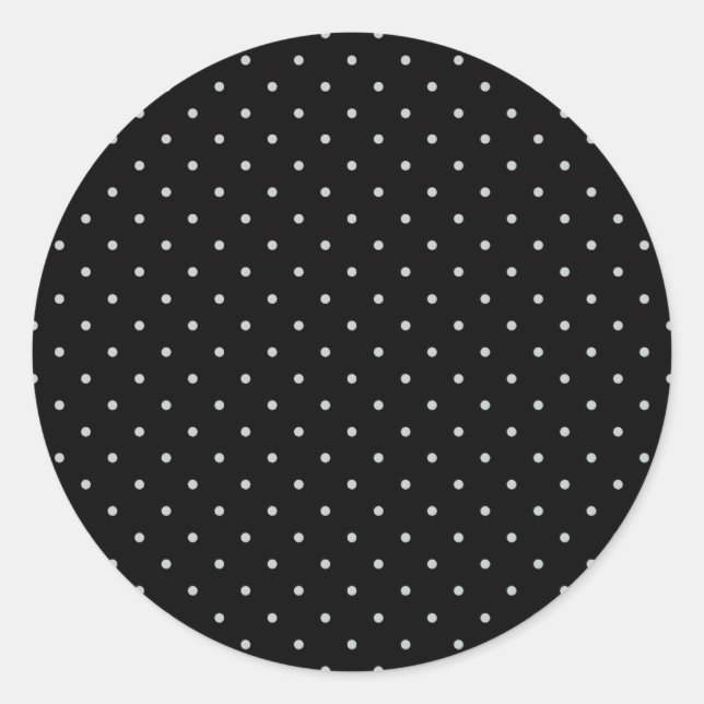 Change Grey Polka Dots Any Colour Click Customise Classic Round Sticker (Front)
