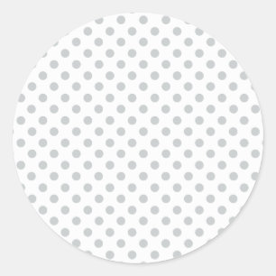 Change Grey Polka Dots Any Colour Click Customise Classic Round Sticker
