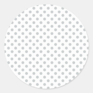 Change Grey Polka Dots Any Colour Click Customise Classic Round Sticker