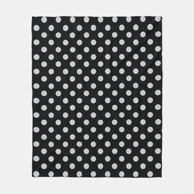 Change Grey Polka Dots Any Colour Click Customise Fleece Blanket (Front)