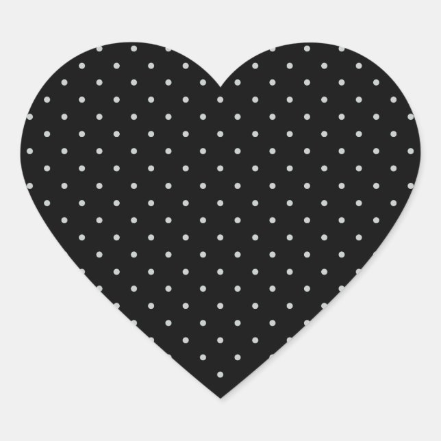 Change Grey Polka Dots Any Colour Click Customise Heart Sticker (Front)
