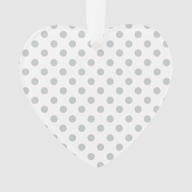 Change Grey Polka Dots Any Colour Click Customise Ornament (Front)