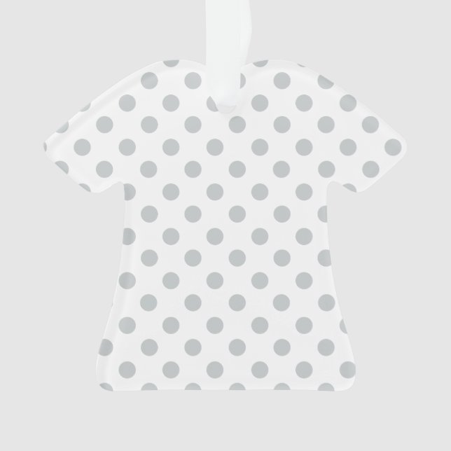 Change Grey Polka Dots Any Colour Click Customise Ornament (Front)