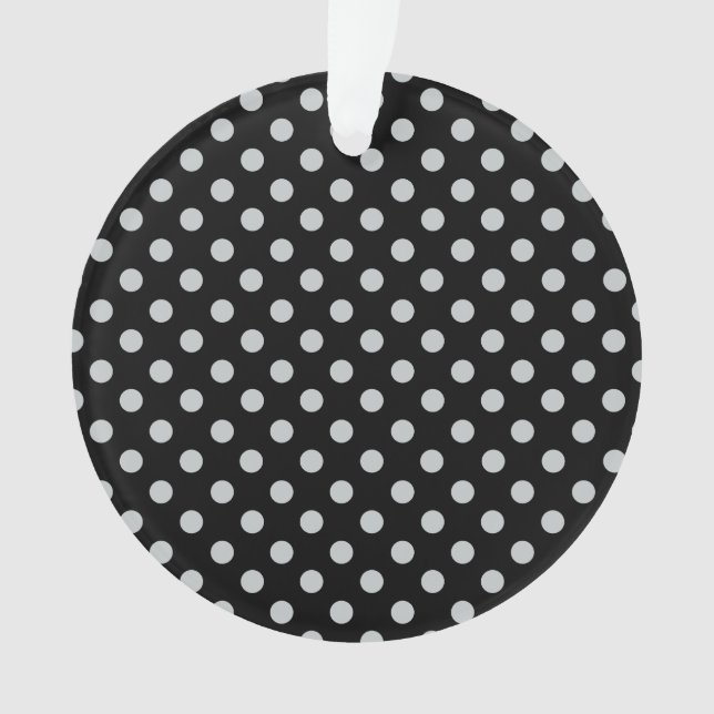 Change Grey Polka Dots Any Colour Click Customise Ornament (Front)