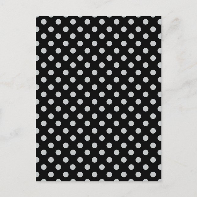 Change Grey Polka Dots Any Colour Click Customise Postcard (Front)