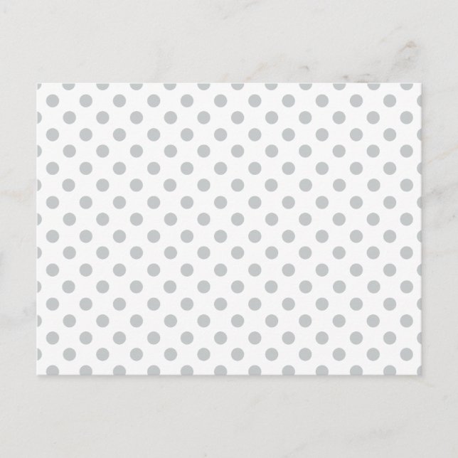Change Grey Polka Dots Any Colour Click Customise Postcard (Front)