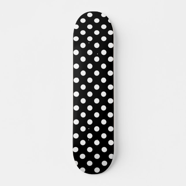 Change Grey Polka Dots Any Colour Click Customise Skateboard (Front)