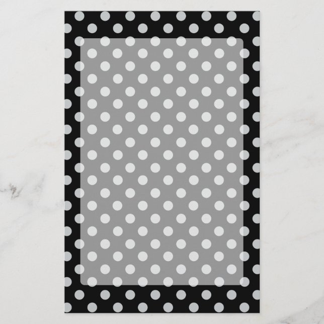 Change Grey Polka Dots Any Colour Click Customise Stationery (Front)
