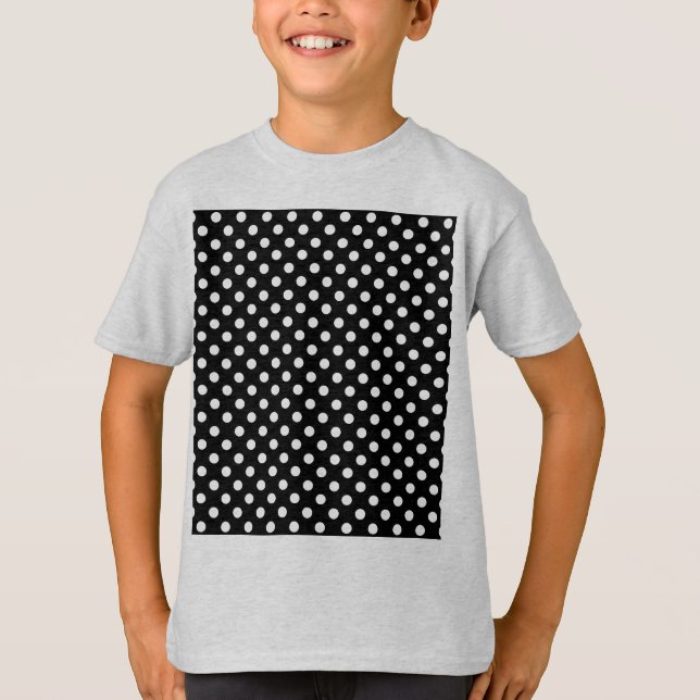 Change Grey Polka Dots Any Colour Click Customise T-Shirt (Front)