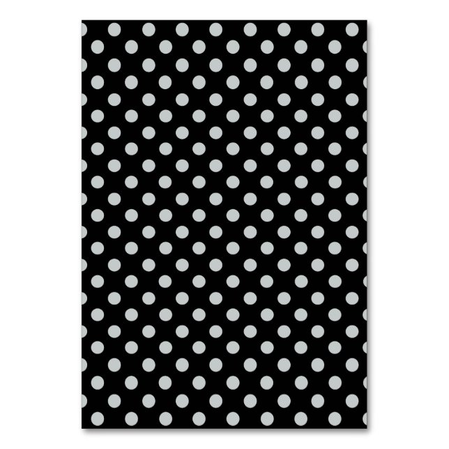 Change Grey Polka Dots Any Colour Click Customise Table Number (Front)
