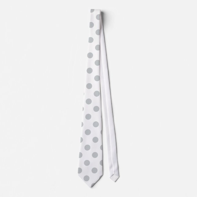 Change Grey Polka Dots Any Colour Click Customise Tie (Front)