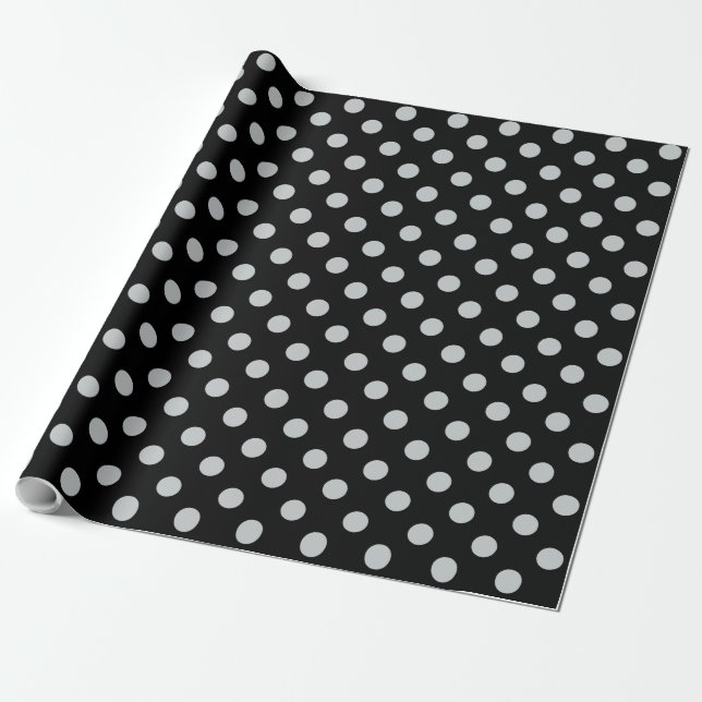 Change Grey Polka Dots Any Colour Click Customise Wrapping Paper (Unrolled)