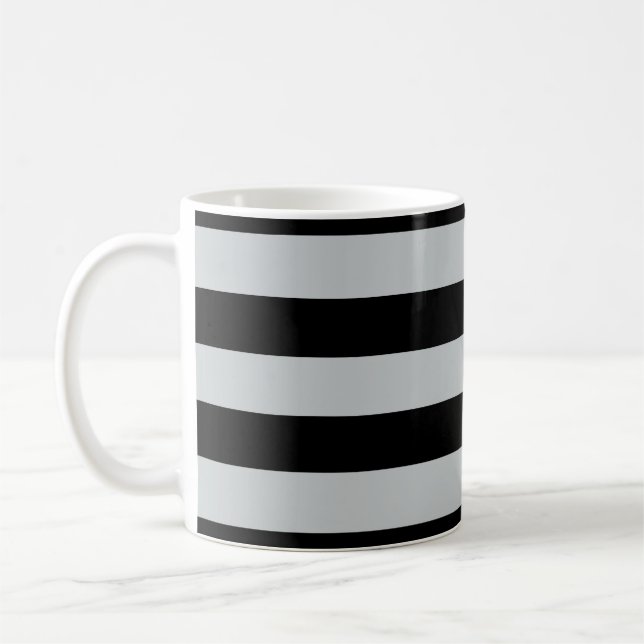 Change Grey Stripes to  Any Colour Click Customise Coffee Mug (Left)