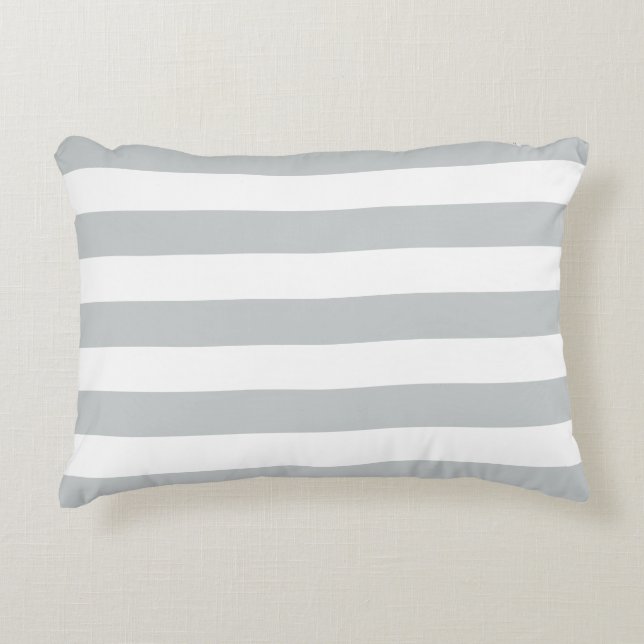 Change Grey Stripes to  Any Colour Click Customise Decorative Cushion (Front)