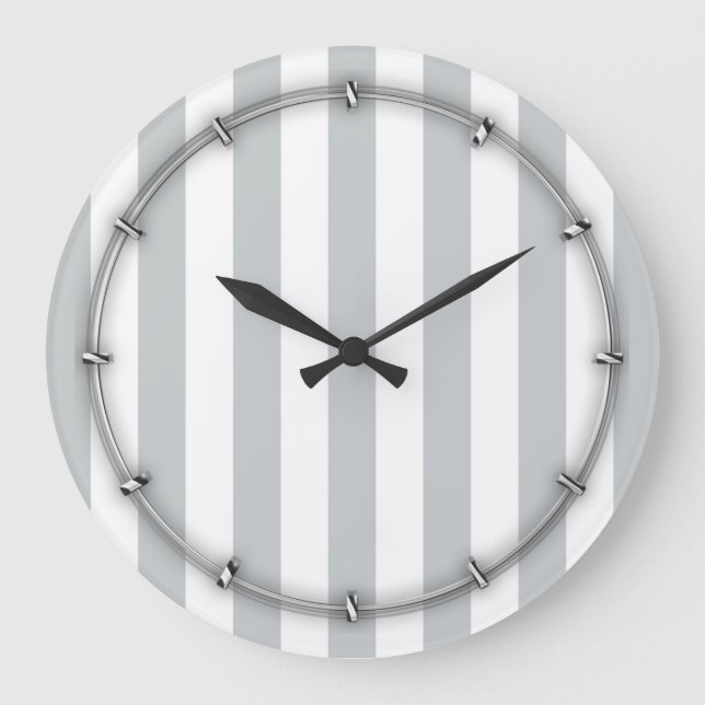 Change Grey Stripes to  Any Colour Click Customise Large Clock (Front)