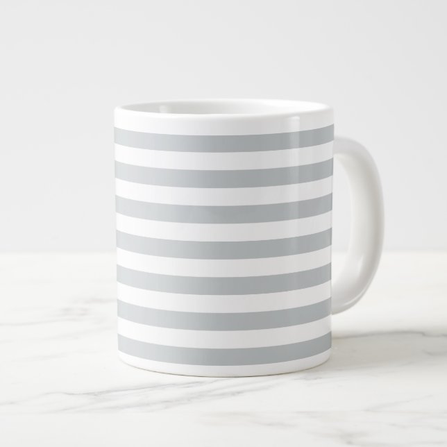 Change Grey Stripes to  Any Colour Click Customise Large Coffee Mug (Front Right)