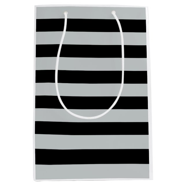 Change Grey Stripes to  Any Colour Click Customise Medium Gift Bag (Front)