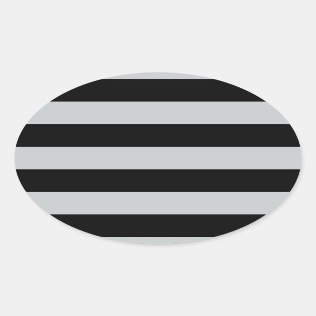 Change Grey Stripes to  Any Colour Click Customise Oval Sticker (Front)