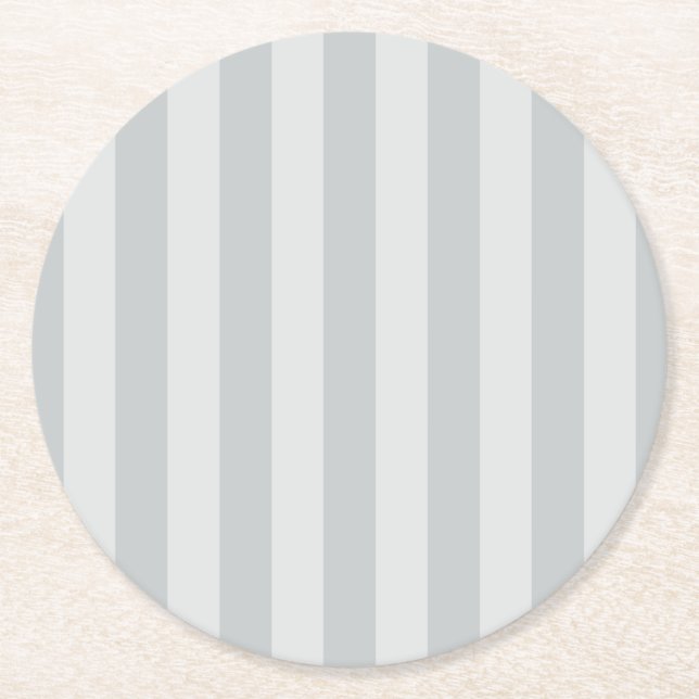 Change Grey Stripes to  Any Colour Click Customise Round Paper Coaster (Front)
