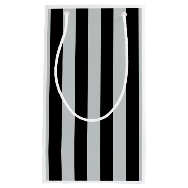 Change Grey Stripes to  Any Colour Click Customise Small Gift Bag (Front)