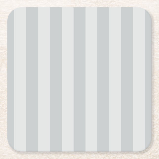 Change Grey Stripes to  Any Colour Click Customise Square Paper Coaster (Front)