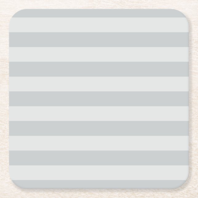 Change Grey Stripes to  Any Colour Click Customise Square Paper Coaster (Front)
