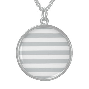 Change Grey Stripes to  Any Colour Click Customise Sterling Silver Necklace
