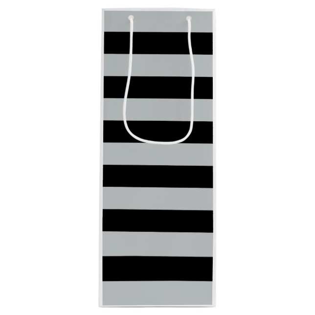 Change Grey Stripes to  Any Colour Click Customise Wine Gift Bag (Front)