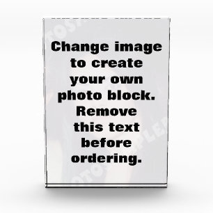 Change image and make your own personalised photo block