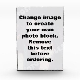 Change image and make your own personalised photo block