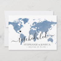 Change in Plans Postponed Destination Wedding Blue