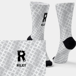 Change Initial, Add (delete) Name, Chequered plate Socks