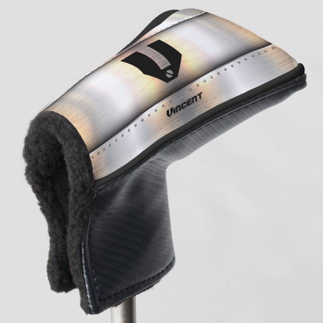 Change Initial, Add (delete) Name, Metal Strips    Golf Head Cover (3/4 Front)