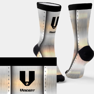 Change Initial, Add (delete) Name, Metal Strips Socks